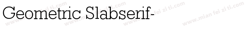 Geometric Slabserif字体转换
